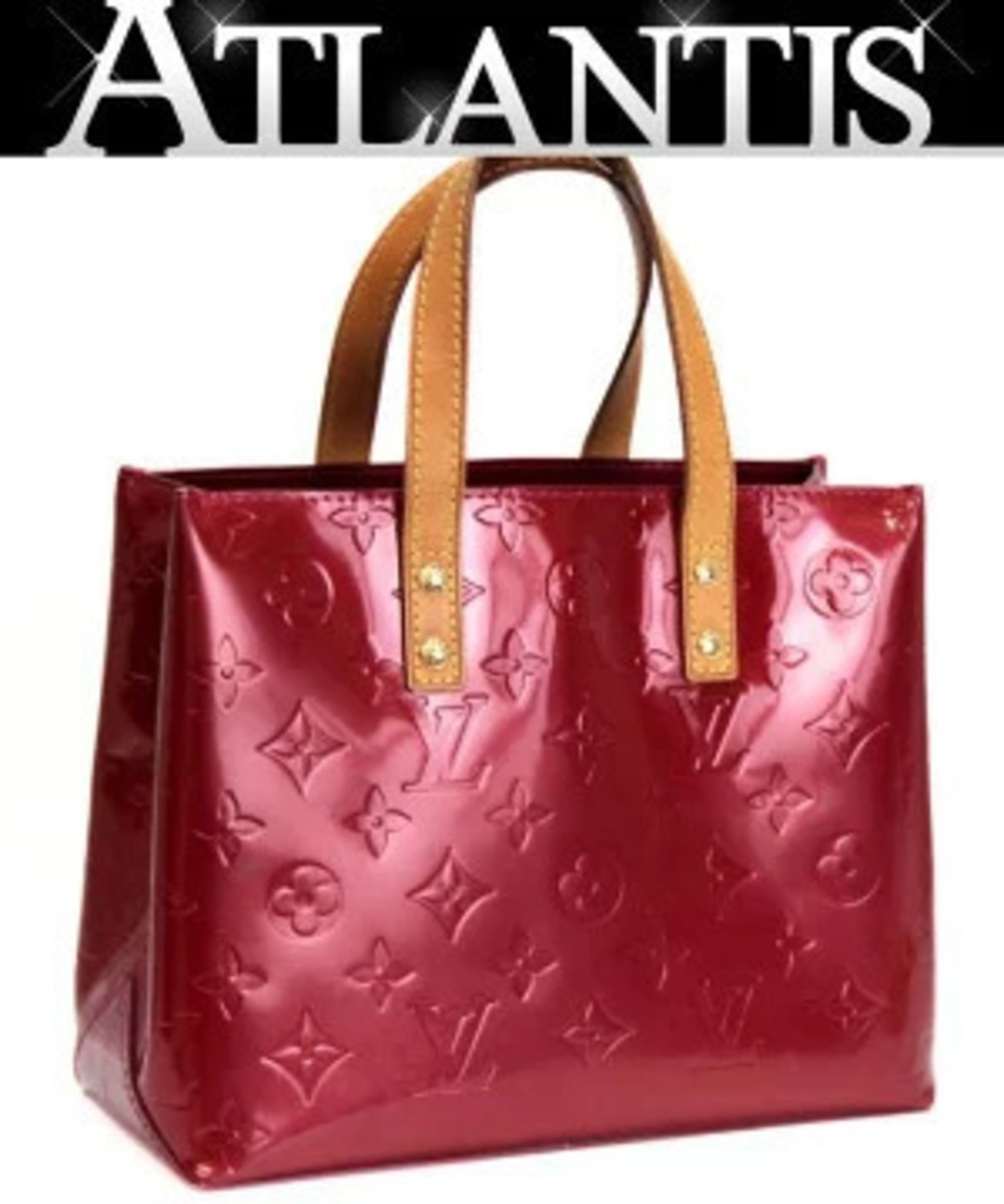 Louis Vuitton Lead Tote Bag Handbag Vernis Rouge Red
